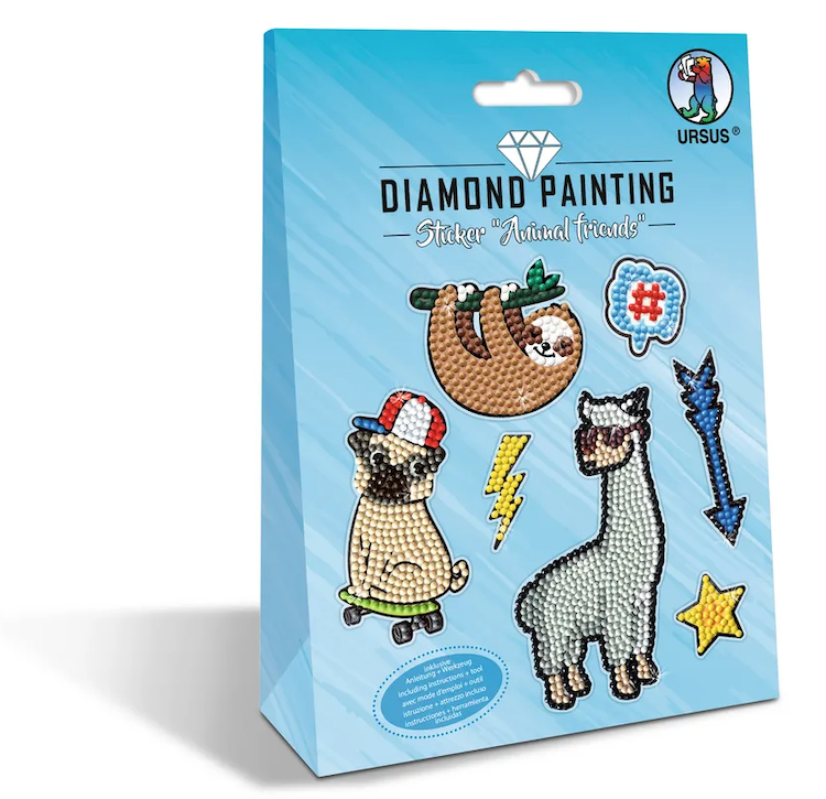Diamond Painting Sticker "Animal friends"