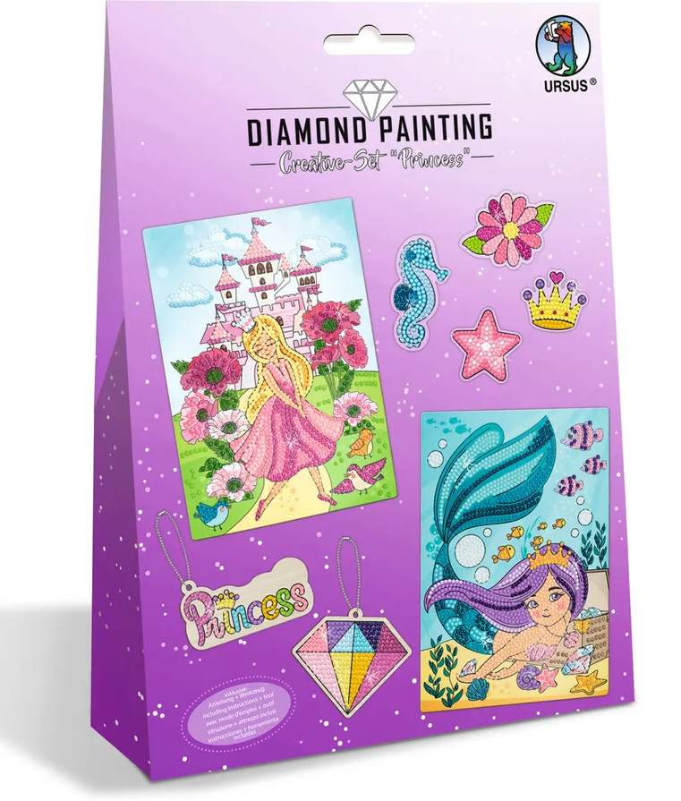 Painting Sticker "Princess"-pierres de diamant assorties en couleurs différentes