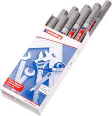 Marqueurs edding 750 argent, emballage de 10 pièces