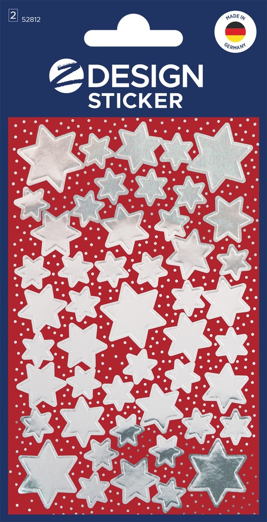 Stickers étoiles argent 1 