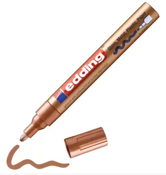 Marqueurs edding 750 bronze, emballage de 10 pièces 