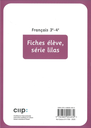 Français 3-4e, fiches élèves parcours, série lilas (CATARO 11738) 