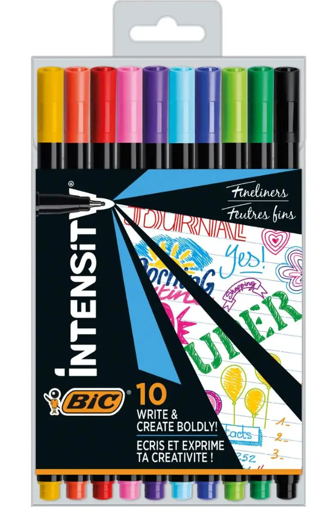 Feutre de coloriage et calligraphie 2 en 1 pointe pinceau et pointe fine (assort. de 12 couleurs)