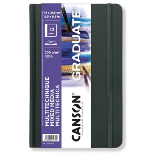 Carnet à dessin Canson Can GradBook  Mix Media 14 x 21.6cm 72 pages 200g/m2