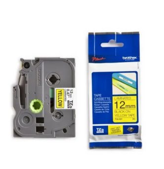 Ruban pour étiqueteuse Brother TZe-631  bande 12 mm  jaune / caractère noir