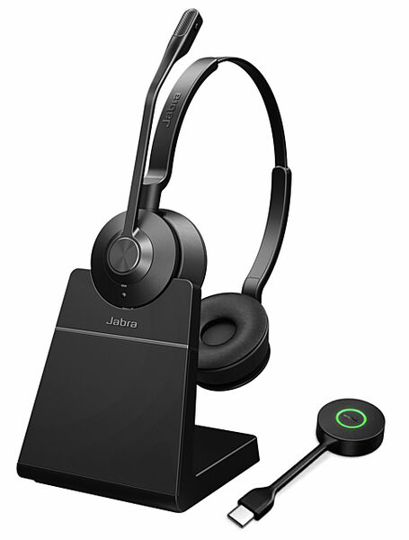 ​​Casque Jabra Engage 55 MS Duo USB-C, station de chargement incluse