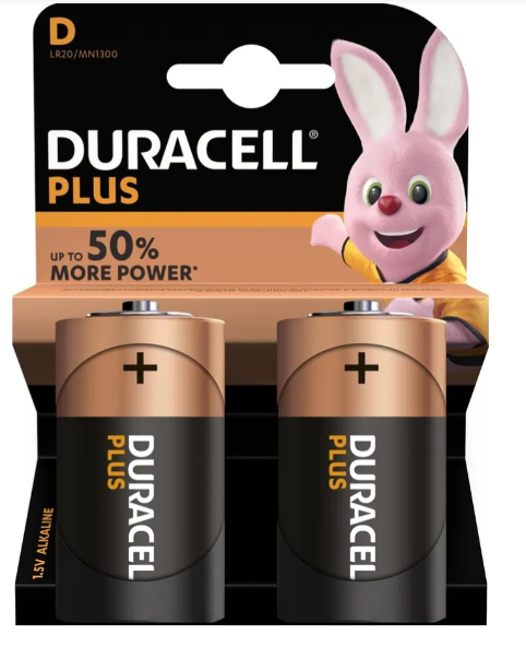 Piles Duracell Plus Power MN1300 D, LR20, 1.5V 2 pcs.