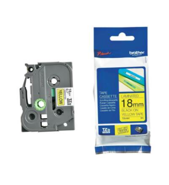 Ruban pour étiqueteuse Brother TZe-641  bande 18 mm  jaune / caractère noir