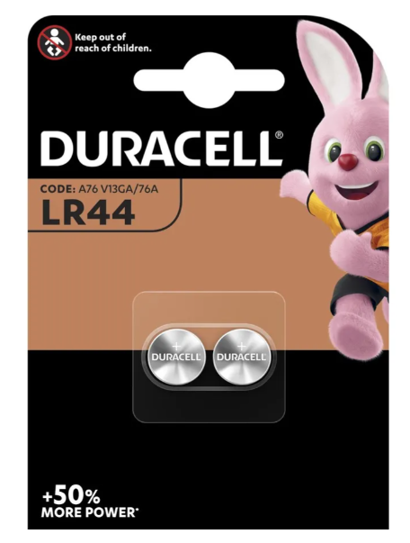 Knopfzellen LR44 - Blisterpackung mit 2 Stück