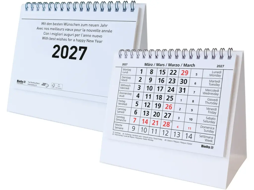 Tischkalender Desktop Basic 2027