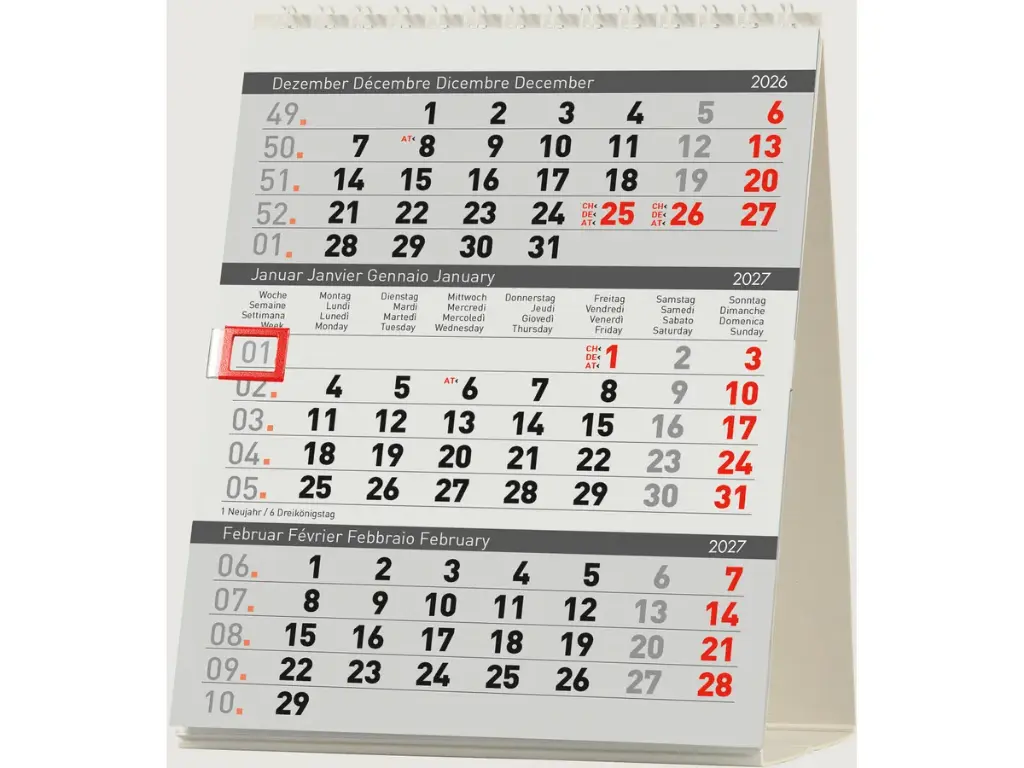 Calendrier de table Desktop Delta 2027