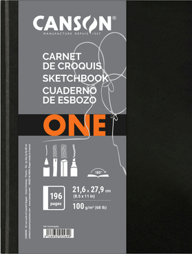 Carnet de croquis Canson  One 196 fles,100g/m2, 21.6 x 27.9 cm