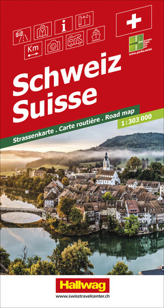 Carte routière de la Suisse Hallwag