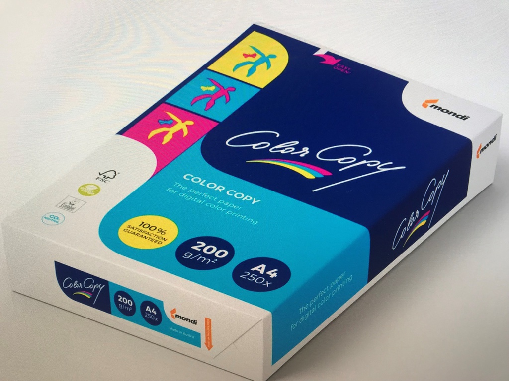 Papier Mondi Color Copy A4 160 g/m2 superblanc, légèrement satiné  250 feuilles