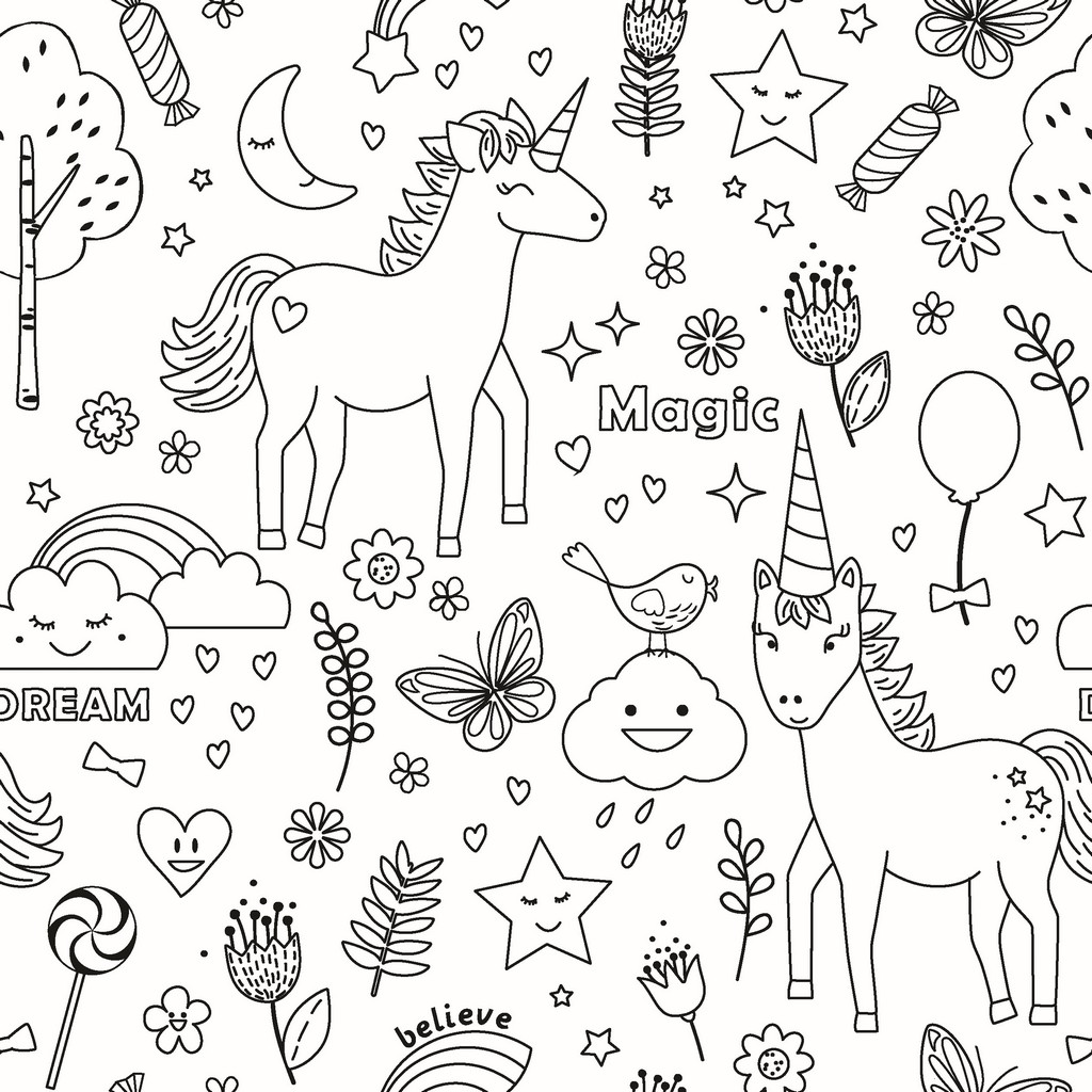 Coton imprimé coloriable largeur 160 cm