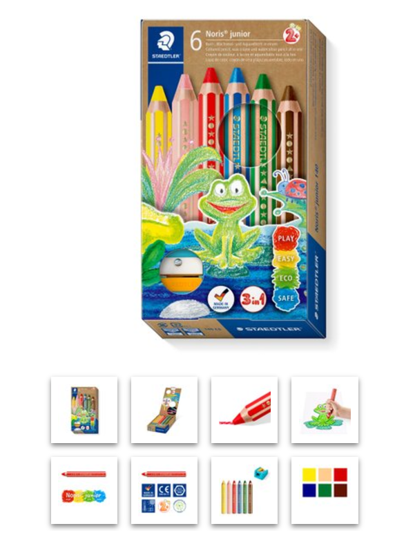 Crayons de couleur hexagonal 3 x 1 Staedtler - boîte de 6 couleurs