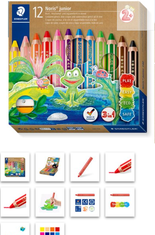 Crayons de couleur hexagonal 3 x 1 Staedtler - boîte de 12 couleurs