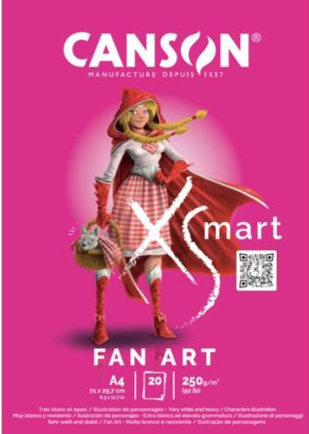 Bloc de dessin Canson FanArt A4 250g 20 feuilles 