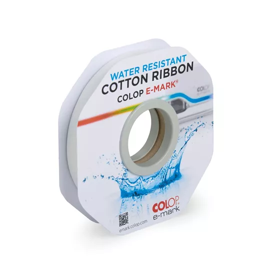 Ruban en coton blanc hydrofuge 15 mm 25 m