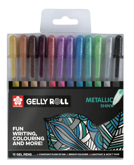 Stylos Gel Metallic (12 pièces)