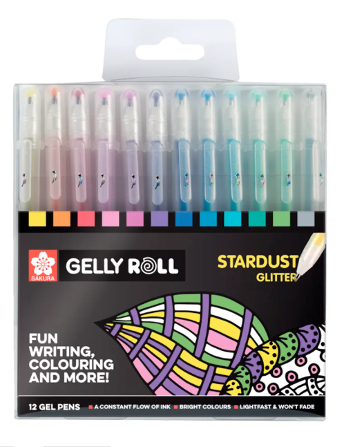 Ge-Tintenroller Stardust Glitter 12 Stück