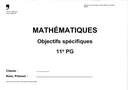 Mathématiques Objectifs spécifiques 11e PG Edition 2026/2027