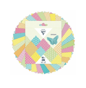 Papier à plier 15x15 cm, 70 g/m2, 60 fles