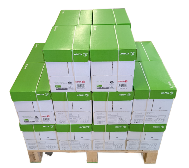 Papier photocopies A4 80g/m2 Xerox Recycled Pure (1/2 palette de 50'000 feuilles)  