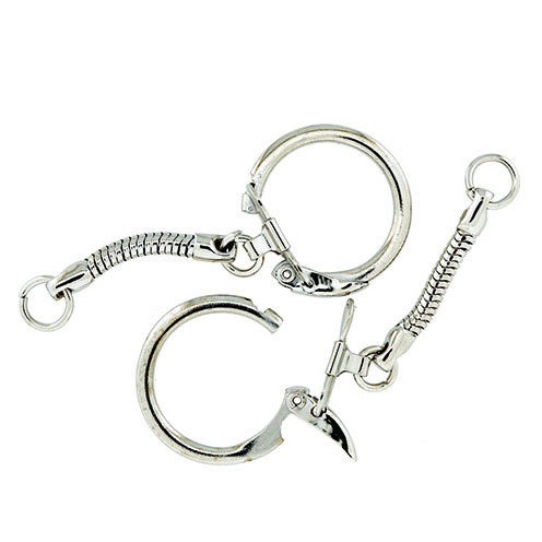 Chaîne porte-clé 60 mm argenté 25 pces