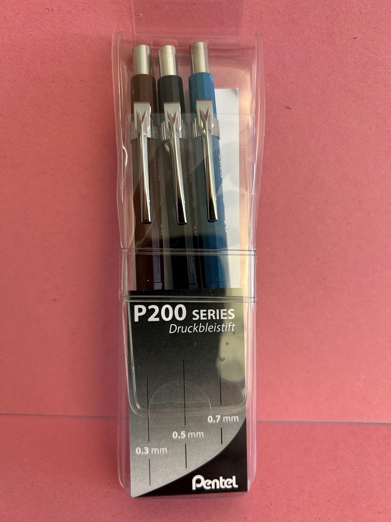 Set aus 3 Pentel-Druckbleistiften (0.3 / 0.5 / 0.7)