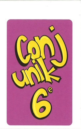 Français 6e,  jeux de cartes Conj Unik 6e