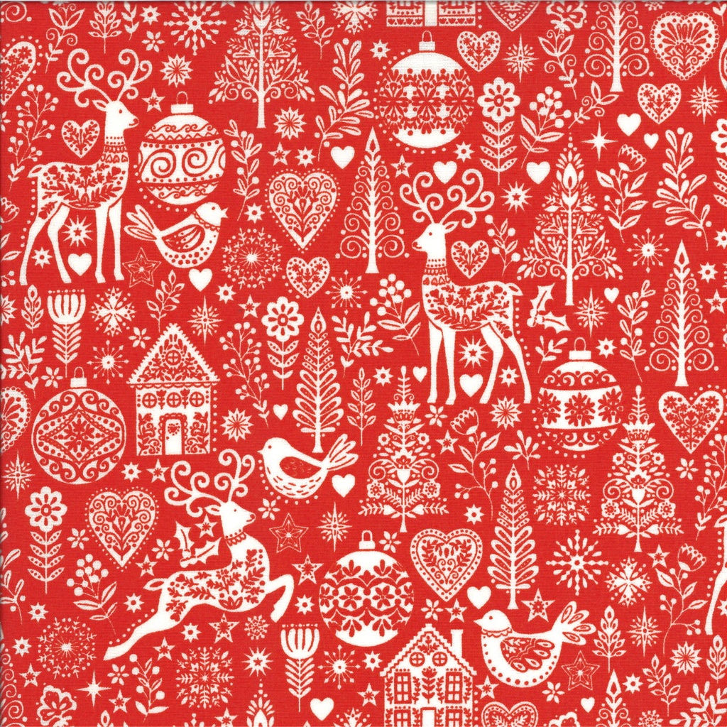 Tissu Noël imprimé largeur 115 cm