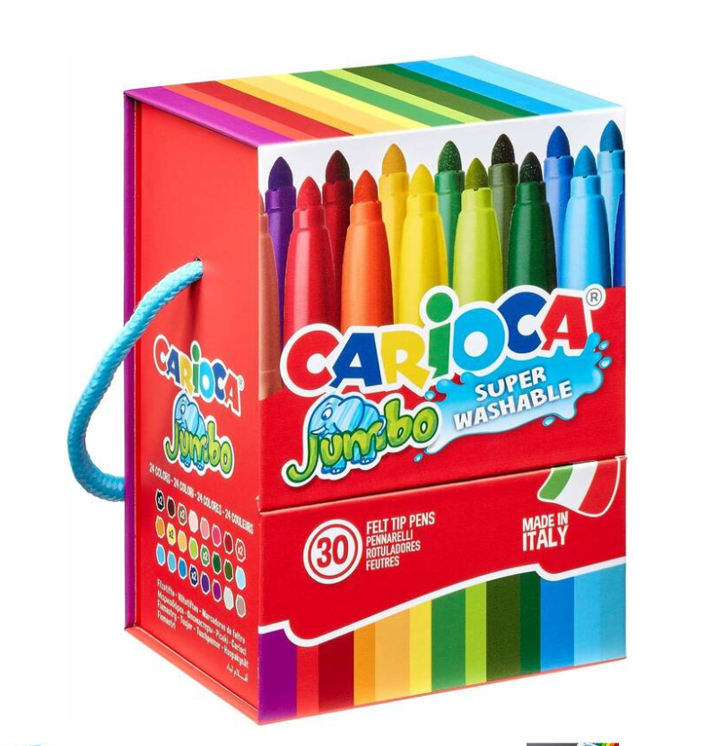 Filzstifte Carioca Superwashable Sortiment 30 Farben