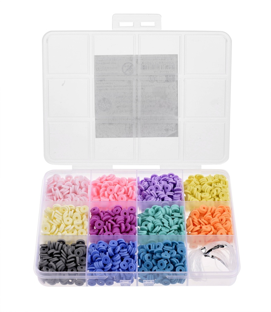 Perles en plastique Heishi Pastel