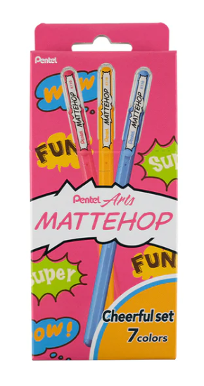 Hybrid Roller Gel Mattehop 1.0mm - 7er-Set