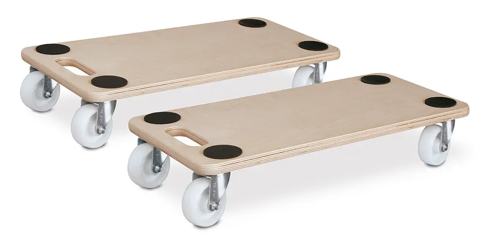  Chariot à meubles avec surface de chargement en bois, force 200 kg, plastique bandage