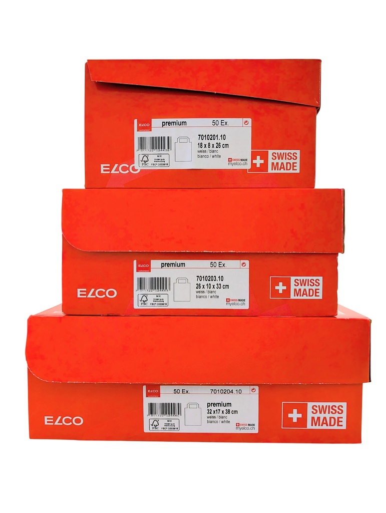 Papiertasche, weiss (Schachtel à 50 Stück)