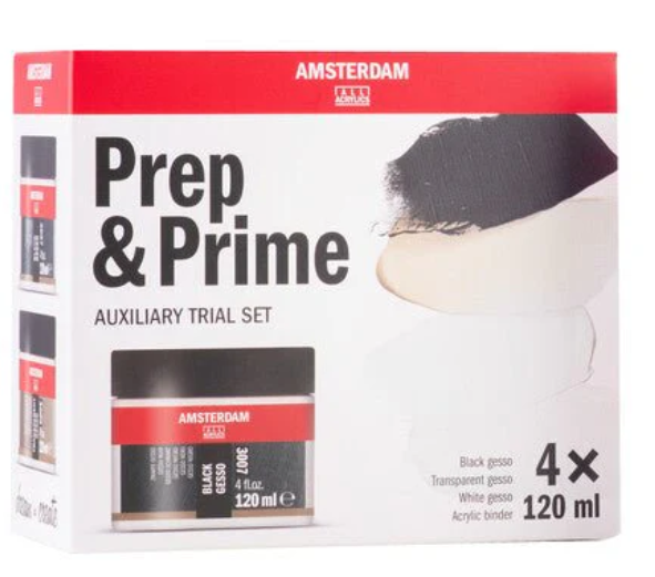 Amsterdam Medium Vorbereitungs- und Grundierungsset | 4 x 120 ml