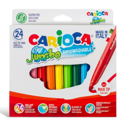 Feutres Jumbo Carioca box 6mm 40570 24 pcs