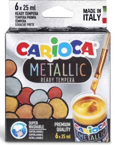 Gouache Carioca set de 6 couleurs de 25ml