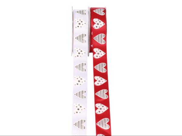 Satinband Hearts 15 mm/3 m