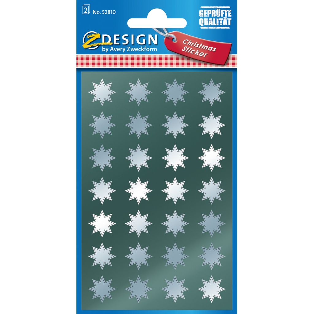 Stickers silbrige Sterne 2