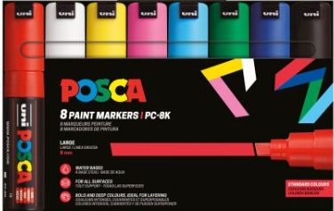 Marker Posca PC-8K 8 mm - Sortiment 8 Stück