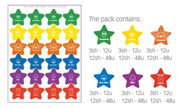 Gommettes étoiles pq de 288 pièces