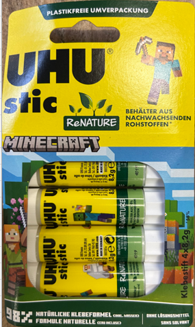 Bâton de colle Uhu 8.2gr gr - set de 4 pièces