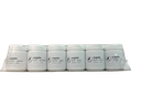 Ein Satz enthält 1 weißes Engobe, 4 farbige Engoben (gelb, grün, blau, schwarz) und 1 farbiges Engobe mit Einschlusspigmenten.