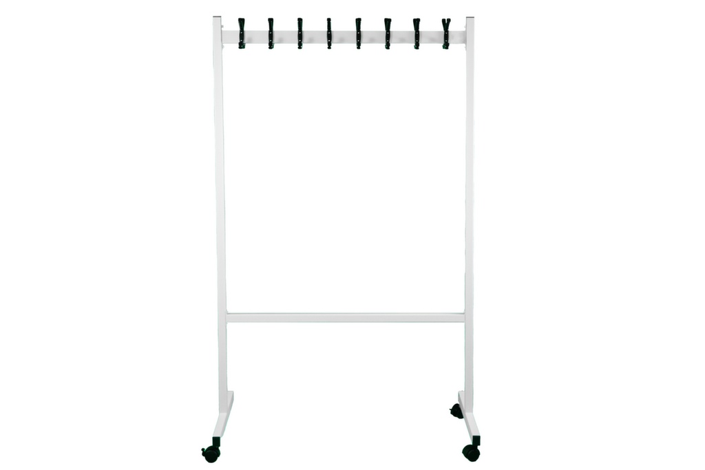 Fahrbare Reihiengarderobe mit 16 Haken