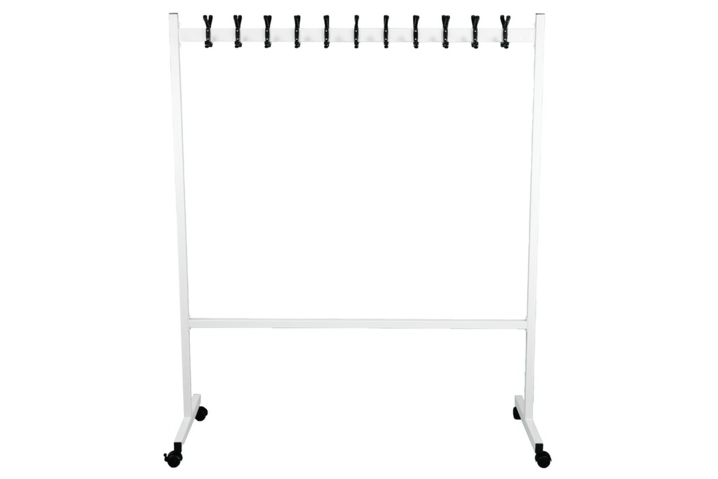 Fahrbare Reihengarderobe mit 22 Haken