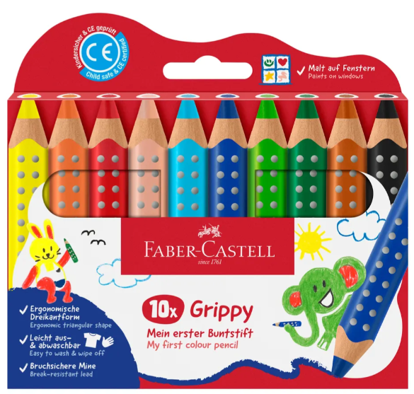 Crayons de couleurs Faber-Castell Grippy