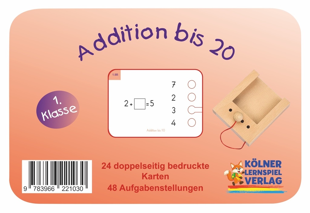 Lochkasten. Addition bis 20